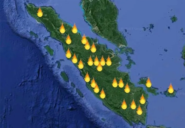 Hotspot Sumatra Capai 2.531 Titik, di Riau Turun Tinggal 3 Titik